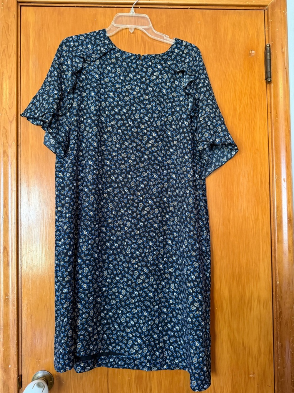 Ann Taylor Navy Floral Midi Dress
